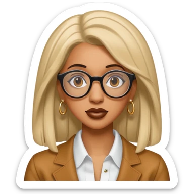 rapper Cardi B wear glasses sticker