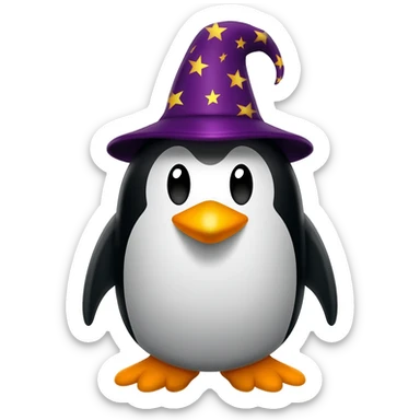 Penguin Wizard sticker