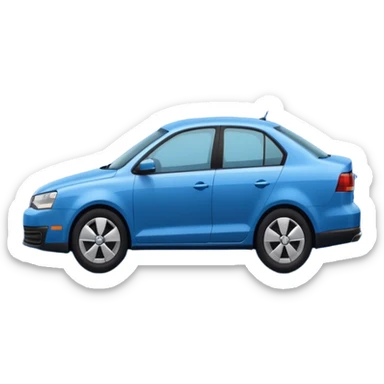 A **simple emoji-style icon** of a **blue multipocket folder**, clean and minimal, with **layered inner tabs**, subtle shading, and a **small blue Volkswagen Jetta car symbol** on the front.
 sticker
