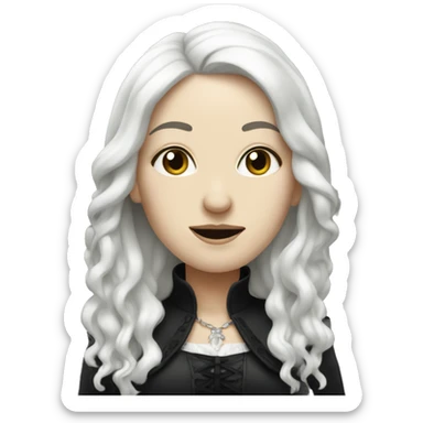 Gothic white woman standing sticker