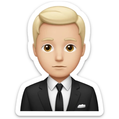 white shirt & black tie sticker