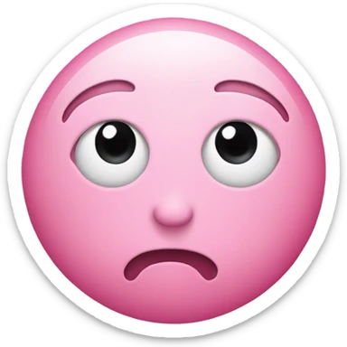 Face with huge pink heart eyes sticker