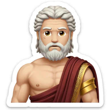 Zeus Greece ancient cloth sticker