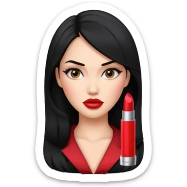 “Emoji girl, femme fatale, black hair. megan fox vibes sticker