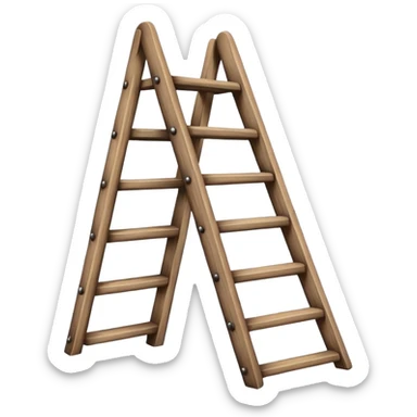 small Wooden ladder sticker