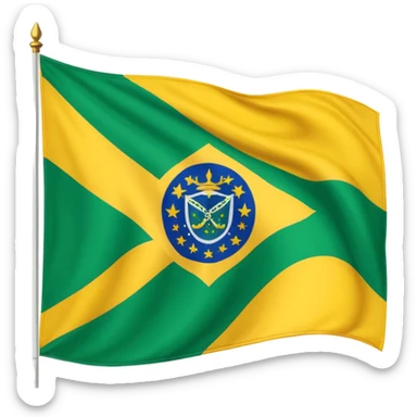 Crie um emoji da bandeira do Imperio do brasil realista estilo a que já existe no WhatsApp do brasil sticker