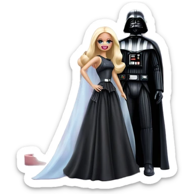 Darth Vader and Barbie’s very dusty old disturbing disgusting ghostly haunted horror dream mansion  sticker