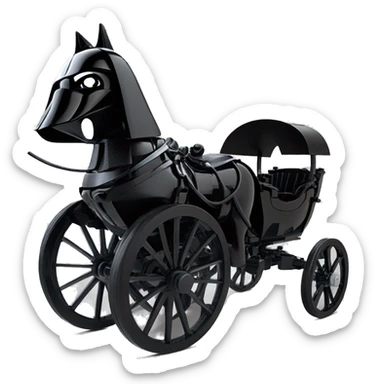 Evil Darth Vader’s Lego horse-drawn 4 wheel coach  sticker