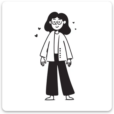 hand-drawn doodle style of 'Dana Dawson', playful, casual, with a small heart accent sticker