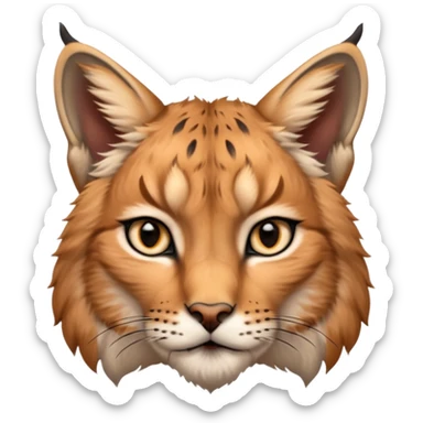 A high-resolution photo-realistic digital illustration of a majestic lynx, chest upward A high-resolution, photo-realistic digital illustration of a majestic young Eurasian lynx, shown from the shoulder upwards with markings sticker