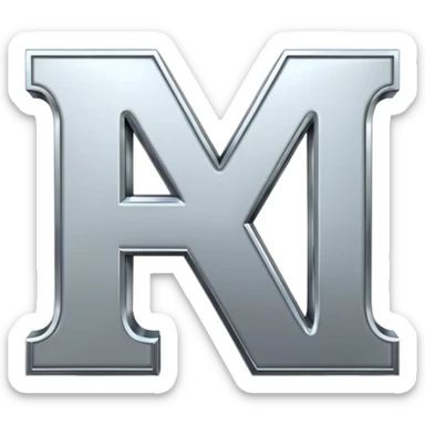 two letters beside eachother the first one says N and the second says O sticker