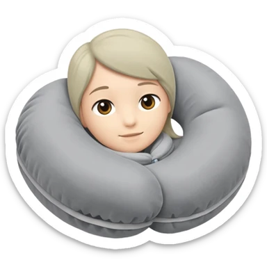 A plush travel pillow with gentle cushioning that wraps comfortably around the neck. sticker