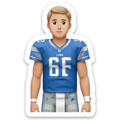 Jared Goff in a Detroit lions jersey sticker