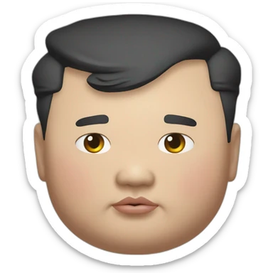 Extremely fat Kim Jong un uncomfortably fat sticker