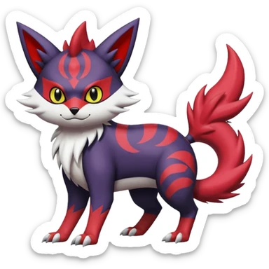 Nargacuga-Noibat-Zangoose-Litten-Torracat-fusion-Fakemon-Pokémon-creature  sticker