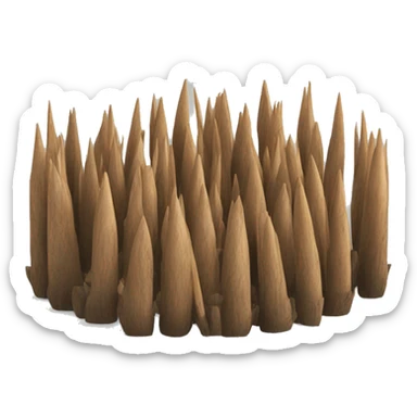 wooden spikes coming from the ground sticker