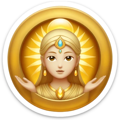create an emoji A divine abstract force creating humans through karma,


 sticker