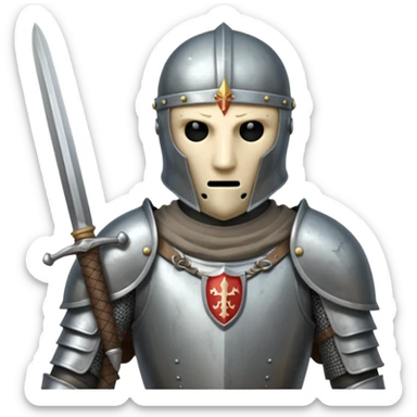 Headless Knight with Sword close up sticker