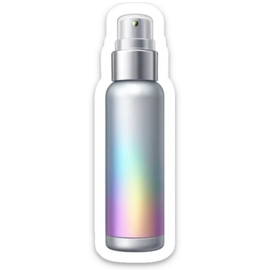 Emoji of a body highlighter spray. It is a small cylindrical bottle. sticker