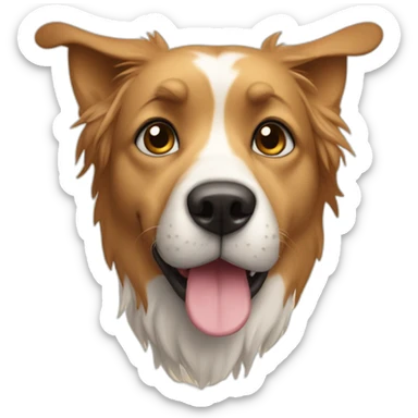 Chien qui fait coucou  sticker