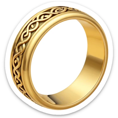 LoTR gold ring sticker
