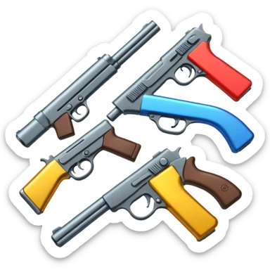 pile of guns sticker