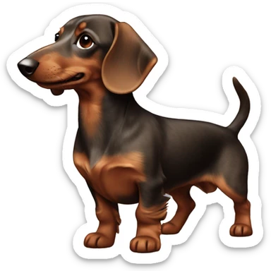 Brown wirehaired dachshund  sticker