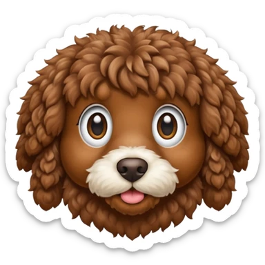 Brown cockapoo  sticker