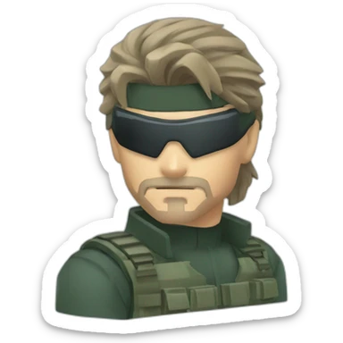 metal gear solid snake sticker