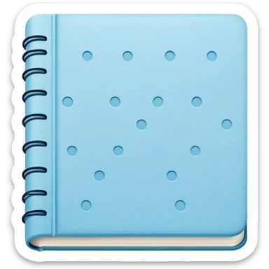 Pastel blue journal dot sticker