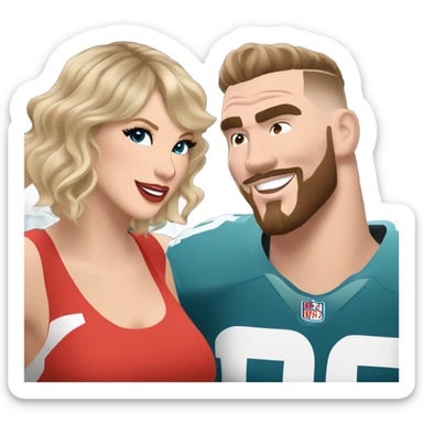 taylor swift and travis kelce  sticker