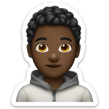 A 16-year-old, black-skinned person  sticker