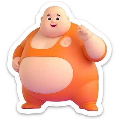chubby character sticker
