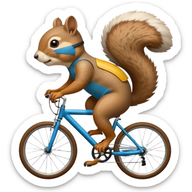 un écureuil cycliste sticker