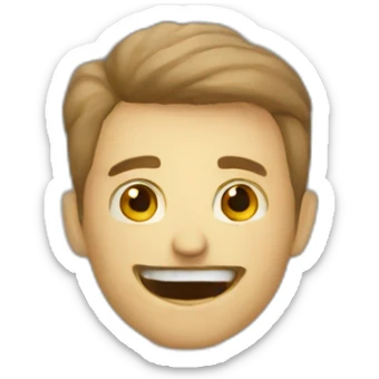 A guy programmer with hungry sticker