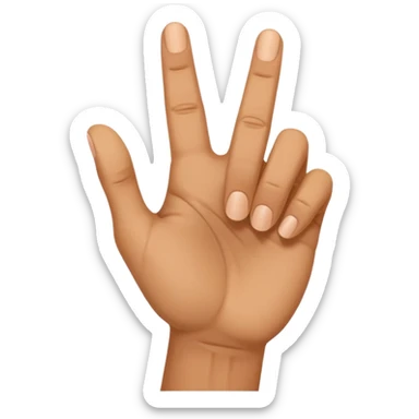 Small amount gesture as if pinching sticker