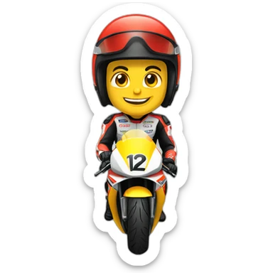 moto de carreras sticker