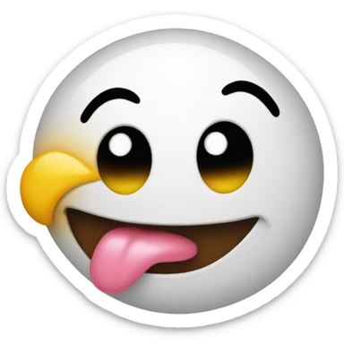 An emoji licking their lips with a smirky face  sticker