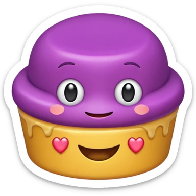 Haz unos emojis morados pasteles coquette sticker