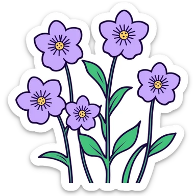 Gorgeous colorshifting purple shades, lilac flowers sticker