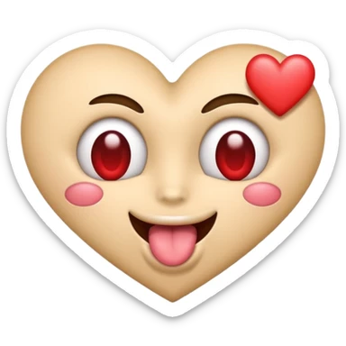 Emoji with heart-shaped eyes, but inside the hearts are dollar signs, and the emoji is sticking out its tongue. sticker