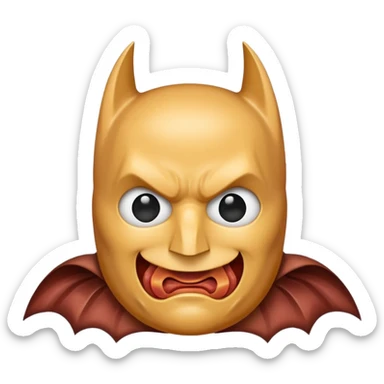 Bacon like a batman emoji sticker
