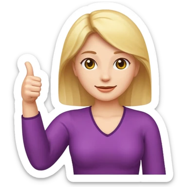 a emoji like this 🙅🏻‍♀️ but with its arms out and thumbs up on its hands sticker