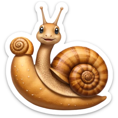 French snail holding a baguette sticker