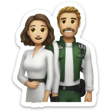Kdrma doom at your service couple sticker