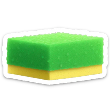 green squared thin dish sponge sticker