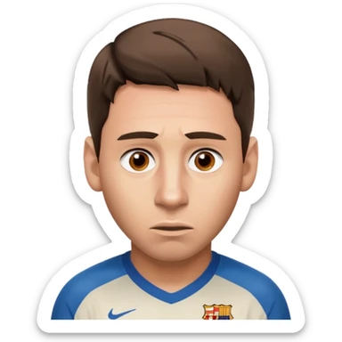 Messi that look like he have seen something weird sticker