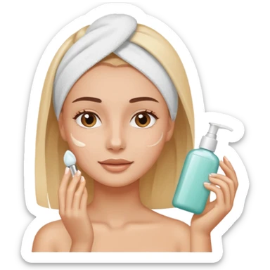 skincare routine sticker