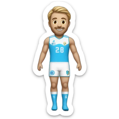 Le maillot de l'Olympique de Marseille Actuelle flottant dans l'air sticker