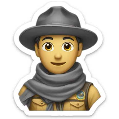 Foulard scout sticker